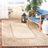 SAFAVIEH Washable Rug Outdoor Courtyard Collection - 7'10" Square, Natural & Chocolate, Non-Shedding & Easy Cleaning, Ideal for Patio, Backyard, Mudroom (CY2965-3401) view 1