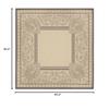 SAFAVIEH Washable Rug Outdoor Courtyard Collection - 7'10" Square, Natural & Chocolate, Non-Shedding & Easy Cleaning, Ideal for Patio, Backyard, Mudroom (CY2965-3401) view 2