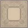 SAFAVIEH Washable Rug Outdoor Courtyard Collection - 7'10" Square, Natural & Chocolate, Non-Shedding & Easy Cleaning, Ideal for Patio, Backyard, Mudroom (CY2965-3401) view 3
