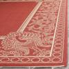 SAFAVIEH Washable Rug Outdoor Courtyard Collection - 7'10" Square, Natural & Chocolate, Non-Shedding & Easy Cleaning, Ideal for Patio, Backyard, Mudroom (CY2965-3401) view 4