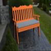 A & L Furniture Poly Royal English Bench, Orange view 1