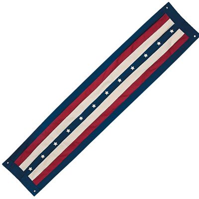Fun Express 4th of July Decorations Patriotic Bunting Banner - Red White and Blue Vintage Americana Decor for Outdoor Indoor Use | American Flag Bunting Flags for Porch Pillar Window Independence Day