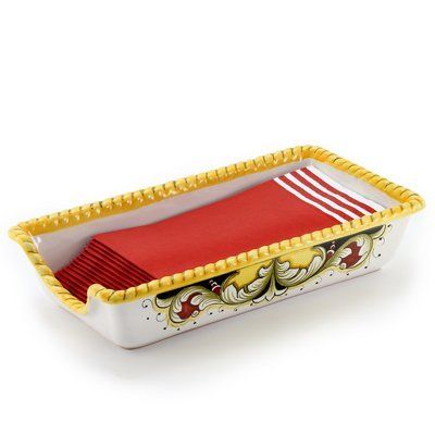 DERUTA VARIO: Guest Towel Holder [#9516-VAR] - Authentic hand painted in Italy. Original design. Shipped from the USA with Certificate of Authenticity.