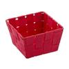 WENKO Adria Square Bathroom Mini-Basket, Polypropylene, Red, 14 x 14 x 9 cm view 1