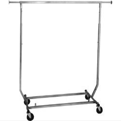 Commercial Grade Collapsible Rolling Garment Clothing Rack