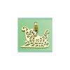 14k Yellow Gold Holiday Charm Pendant, Christmas Sleigh Cut-out view 1