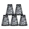 Urbanest Set of 5 Zebra Hardback Chandelier Lamp Shade, 3"x6"x5", Clip-on view 1