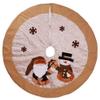 42'' Santa and Snowman Christmas Tree Skirt view 1
