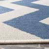 SAFAVIEH Washable Rug Outdoor Courtyard Collection - 7'10" Square, Blue & Beige, Non-Shedding & Easy Cleaning, Ideal for Patio, Backyard, Mudroom (CY6244-243) view 3