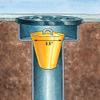 PIG Conical Drain Plug, Fits 3.5" Dia Drains, Long-Term Use, 3.5" Dia x 5.5" H, Yellow, PLR281 view 3