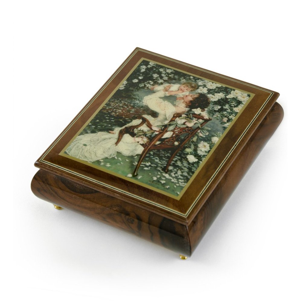 Handcrafted Ercolano Music Box Featuring Mothers Love by Sandra Kuck - Many Songs to Choose - Silent Night, Franz Gruber