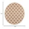 SAFAVIEH Washable Rug Outdoor Courtyard Collection - 7'10" Round, Brown & Bone, Non-Shedding & Easy Cleaning, Ideal for Patio, Backyard, Mudroom (CY6903-242) view 2