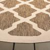 SAFAVIEH Washable Rug Outdoor Courtyard Collection - 7'10" Round, Brown & Bone, Non-Shedding & Easy Cleaning, Ideal for Patio, Backyard, Mudroom (CY6903-242) view 4