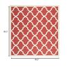 SAFAVIEH Washable Rug Outdoor Courtyard Collection - 7'10" Square, Red & Bone, Non-Shedding & Easy Cleaning, Ideal for Patio, Backyard, Mudroom (CY6903-248) view 2