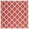 SAFAVIEH Washable Rug Outdoor Courtyard Collection - 7'10" Square, Red & Bone, Non-Shedding & Easy Cleaning, Ideal for Patio, Backyard, Mudroom (CY6903-248) view 3
