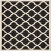 SAFAVIEH Washable Rug Outdoor Courtyard Collection - 6'7" x 9'6", Black & Beige, Non-Shedding & Easy Cleaning, Ideal for Patio, Backyard, Mudroom (CY6903-266) view 3