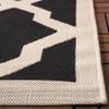 SAFAVIEH Washable Rug Outdoor Courtyard Collection - 6'7" x 9'6", Black & Beige, Non-Shedding & Easy Cleaning, Ideal for Patio, Backyard, Mudroom (CY6903-266) view 4