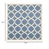 SAFAVIEH Washable Rug Outdoor Courtyard Collection - 7'10" Square, Blue & Beige, Non-Shedding & Easy Cleaning, Ideal for Patio, Backyard, Mudroom (CY6913-243) view 2