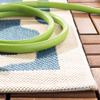 SAFAVIEH Washable Rug Outdoor Courtyard Collection - 7'10" Square, Blue & Beige, Non-Shedding & Easy Cleaning, Ideal for Patio, Backyard, Mudroom (CY6913-243) view 4