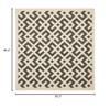 SAFAVIEH Washable Rug Outdoor Courtyard Collection - 7'10" Square, Black & Beige, Non-Shedding & Easy Cleaning, Ideal for Patio, Backyard, Mudroom (CY6915-216) view 2