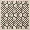 SAFAVIEH Washable Rug Outdoor Courtyard Collection - 7'10" Square, Black & Beige, Non-Shedding & Easy Cleaning, Ideal for Patio, Backyard, Mudroom (CY6915-216) view 3