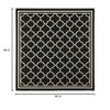 SAFAVIEH Washable Rug Outdoor Courtyard Collection - 7'10" Square, Black & Beige, Non-Shedding & Easy Cleaning, Ideal for Patio, Backyard, Mudroom (CY6918-226) view 2