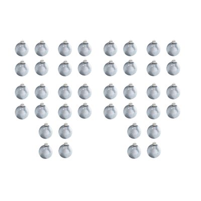 40ct Shiny Sky Blue Glass Ball Christmas Ornaments 1.25" (30mm)