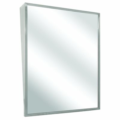 Bradley 740-018360 Float Glass Fixed Tilt Mirror with Welded Corners, 18" Width x 36" Height