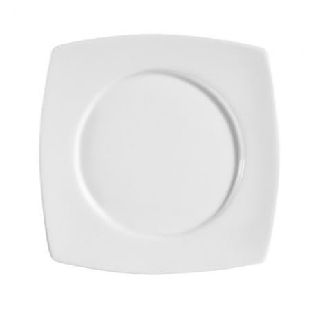CAC RCN-SQ6 Bright White Clinton Round in Square Plate 6 7/8" - 36/Case