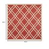 SAFAVIEH Washable Rug Outdoor Courtyard Collection - 7'10" Square, Red & Bone, Non-Shedding & Easy Cleaning, Ideal for Patio, Backyard, Mudroom (CY6923-248) view 2