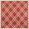 SAFAVIEH Washable Rug Outdoor Courtyard Collection - 7'10" Square, Red & Bone, Non-Shedding & Easy Cleaning, Ideal for Patio, Backyard, Mudroom (CY6923-248) view 3