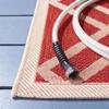 SAFAVIEH Washable Rug Outdoor Courtyard Collection - 7'10" Square, Red & Bone, Non-Shedding & Easy Cleaning, Ideal for Patio, Backyard, Mudroom (CY6923-248) view 4