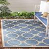 SAFAVIEH Washable Rug Outdoor Courtyard Collection - 7'10" Square, Blue & Beige, Non-Shedding & Easy Cleaning, Ideal for Patio, Backyard, Mudroom (CY6924-243) view 1