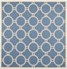 SAFAVIEH Washable Rug Outdoor Courtyard Collection - 7'10" Square, Blue & Beige, Non-Shedding & Easy Cleaning, Ideal for Patio, Backyard, Mudroom (CY6924-243) view 3