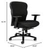 Basyx Mesh High-back Chair-Big And Tall Chair, 28-5/8"x25-5/8"x42-3/4",Mesh/Black view 2