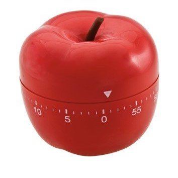 Shaped Timer, 4" dia., Red Apple