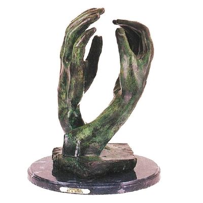 Auguste Rodin "The Cathedral" Solid Bronze Hands Statue Sculpture Figurine