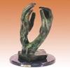 Auguste Rodin "The Cathedral" Solid Bronze Hands Statue Sculpture Figurine view 2