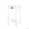Accent Plus 15215 Curvy White Accent Table, Multicolor view 1