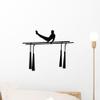 Wallmonkeys Gymnastics Silhouette Parallel Bars Wall Decal Peel and Stick Graphic (12 in W x 9 in H) WM228275 view 1