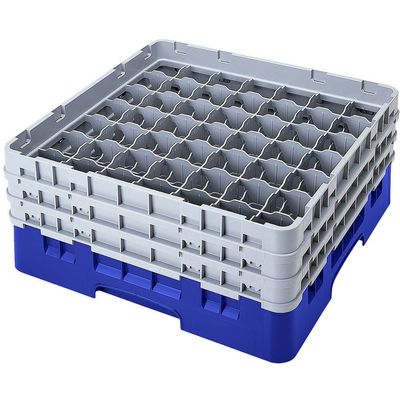 Cambro 49 Comp. Glass Rack, Full Size, 3-5/8" H Max. Blue 49S318-168