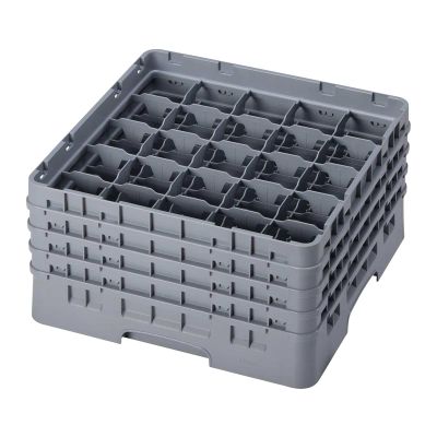 Cambro 25 Comp. Glass Rack, Full Size, 7.75" H Max. Soft Gray 25S738-151