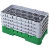Cambro 17 Comp. Glass Rack, Half Size, 10-1/8" H Max. Sherwood Green 17HS958-119 view 1