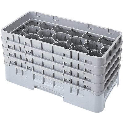 Cambro 17 Comp. Glass Rack, Half Size, 10-1/8" H Max. Soft Gray 17HS958-151