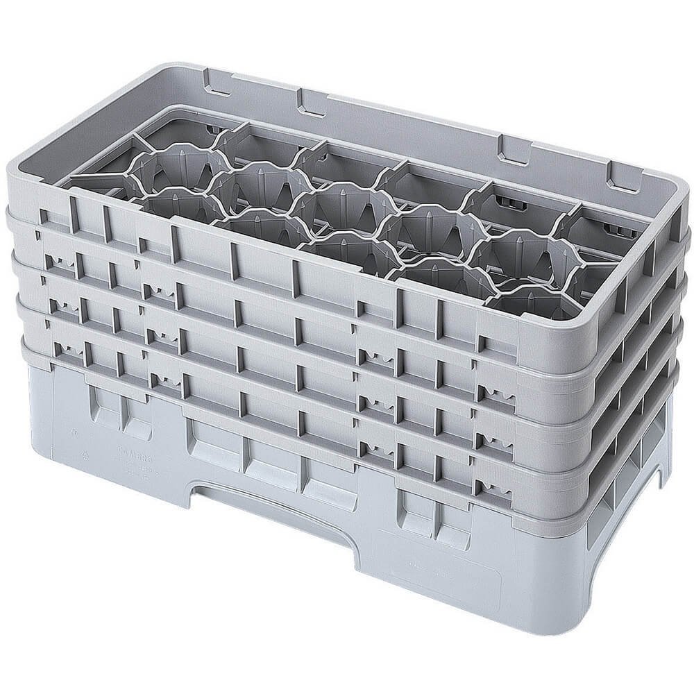 Cambro 17 Comp. Glass Rack, Half Size, 10-1/8" H Max. Soft Gray 17HS958-151