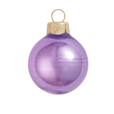 12ct Purple Shiny Finish Glass Christmas Ball Ornaments 2.75" (70mm)