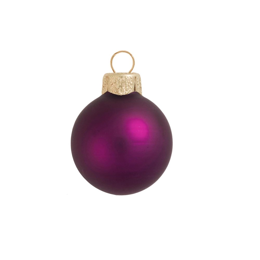 12ct Matte Pink Berry Glass Ball Christmas Ornaments 2.75" (70mm)