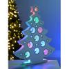 WeRChristmas 44 cm Pre-Lit Wooden Christmas Tree with Coloured LED Stars Decoration view 2