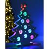 WeRChristmas 44 cm Pre-Lit Wooden Christmas Tree with Coloured LED Stars Decoration view 4