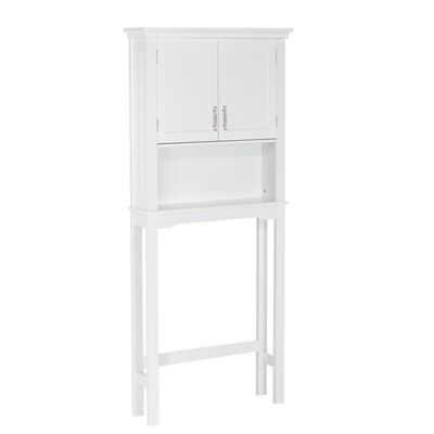 RiverRidge Somerset Spacesaver Over The Toilet Storage Cabinet White with Adjustable Shelves - Space-Saving Bathroom Medicine Cabinet